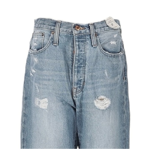 NWT Point Sur Denim Slouchy Boyfriend Jeans 27 Distressed Button Fly 100% Cotton - Picture 4 of 10